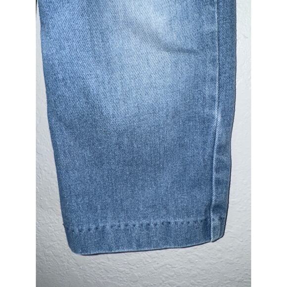 Vintage 80s Levis Denim Overalls Kids Size 6 Embroidered Horse Jean Blue Retro - Picture 6 of 8